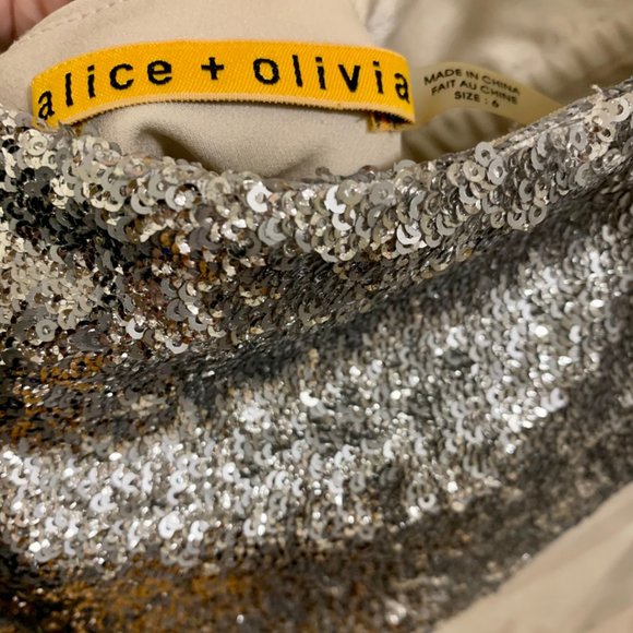 Alice + Olivia - Maggie Sequin and Silk Dress - Picture 8 of 10